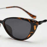 Peekaboo small frame sunglasses polarized female TR90 retro sun glasses for women half metal uv400 brown green 2025 summer
