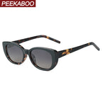 Peekaboo TR90 polarized sunglasses cat eye acetate brown black square sun glasses fashion women uv400 female gift items