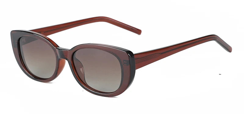 Peekaboo TR90 polarized sunglasses cat eye acetate brown black square sun glasses fashion women uv400 female gift items