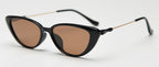 Peekaboo small frame sunglasses polarized female TR90 retro sun glasses for women half metal uv400 brown green 2025 summer