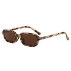SO&EI Fashion Rectangle Sunglasses Women Shades UV400 Retro Rivets Punk Men Champagne Sun Glasses
