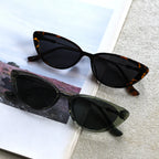 Peekaboo small frame sunglasses polarized female TR90 retro sun glasses for women half metal uv400 brown green 2025 summer