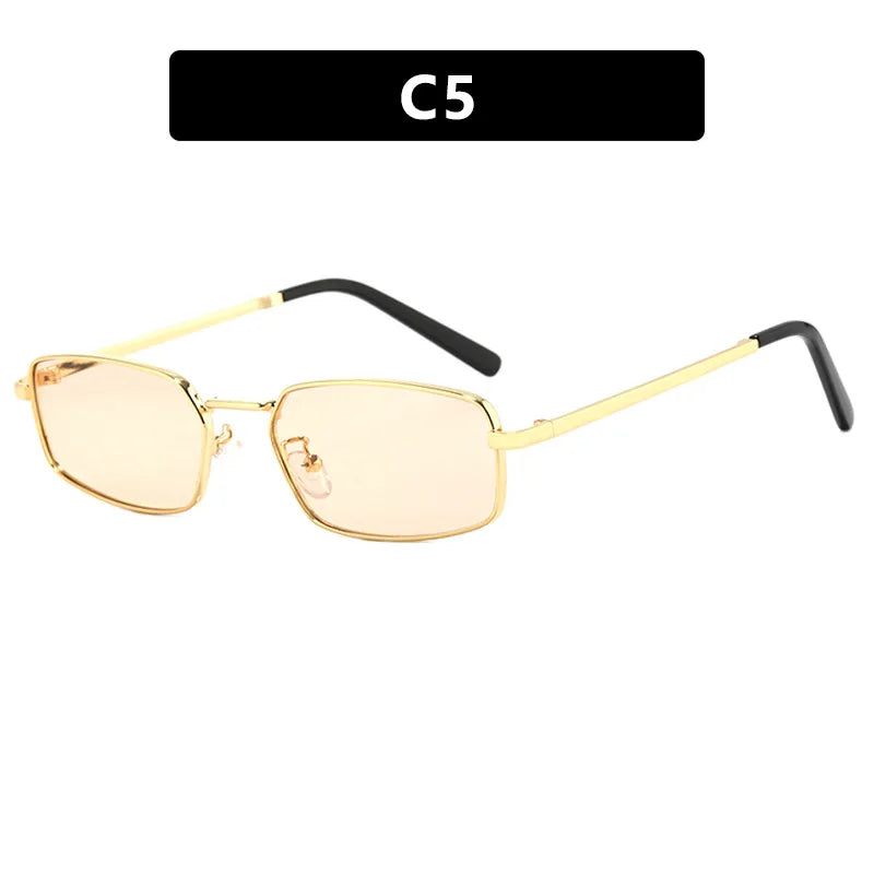 New Small Square Metal Women Sunglasses Brand Designer Men Sun Glasses Outdoor Travel Female Shades Lentes UV400