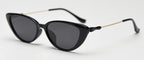 Peekaboo small frame sunglasses polarized female TR90 retro sun glasses for women half metal uv400 brown green 2025 summer