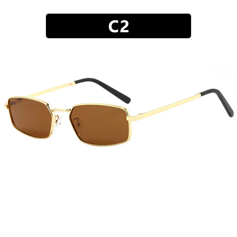 New Small Square Metal Women Sunglasses Brand Designer Men Sun Glasses Outdoor Travel Female Shades Lentes UV400