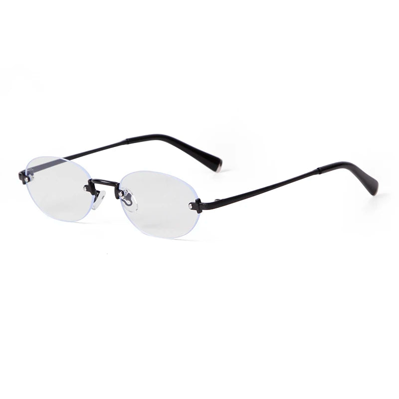 SORVINO Fashion Rimless Oval Sunglasses 2026 Women Men 90s Brand Designer Brown Frameless Shades Sun Glasses Clear Lens Eyewear