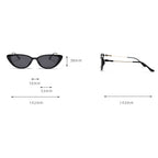 Peekaboo small frame sunglasses polarized female TR90 retro sun glasses for women half metal uv400 brown green 2025 summer