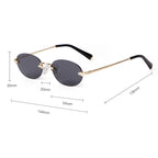 SORVINO Fashion Rimless Oval Sunglasses 2026 Women Men 90s Brand Designer Brown Frameless Shades Sun Glasses Clear Lens Eyewear
