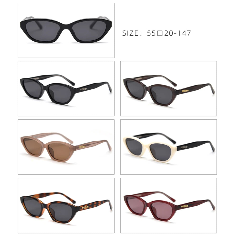 Peekaboo unisex cat eye sunglasses for women trendy TR90 polarized sun glasses for men acetate female uv400 black leopard 2025