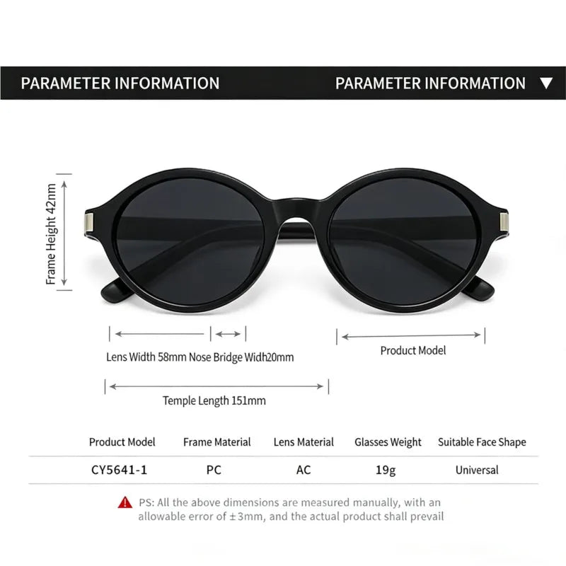 New  Women's Sunglasses Designer Popular Fashion Shades Men Punk Sun Glasses UV400 Vintage Trending Retro Oval Eyewear