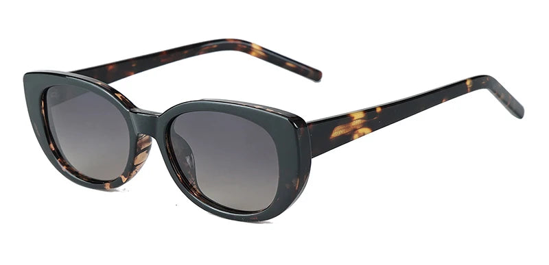 Peekaboo TR90 polarized sunglasses cat eye acetate brown black square sun glasses fashion women uv400 female gift items