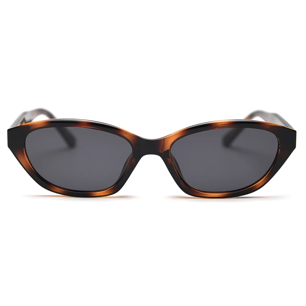 Peekaboo unisex cat eye sunglasses for women trendy TR90 polarized sun glasses for men acetate female uv400 black leopard 2025