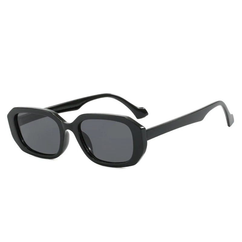 SO&EI Fashion Small Polygon Rectangle Sunglasses Women Retro Clear Gradient Shades UV400 Men Blue Green Sun Glasses