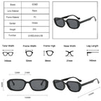 SO&EI Fashion Small Polygon Rectangle Sunglasses Women Retro Clear Gradient Shades UV400 Men Blue Green Sun Glasses