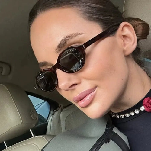 New  Women's Sunglasses Designer Popular Fashion Shades Men Punk Sun Glasses UV400 Vintage Trending Retro Oval Eyewear