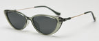 Peekaboo small frame sunglasses polarized female TR90 retro sun glasses for women half metal uv400 brown green 2025 summer
