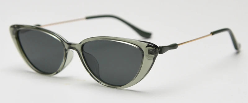 Peekaboo small frame sunglasses polarized female TR90 retro sun glasses for women half metal uv400 brown green 2025 summer