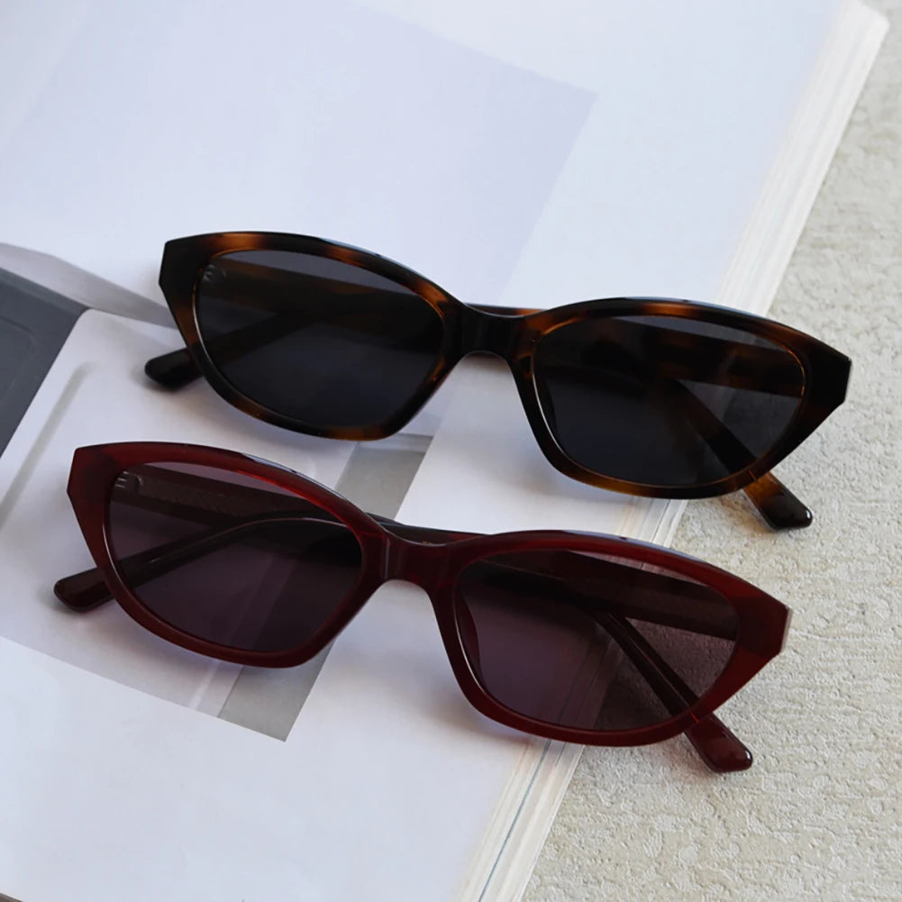 Peekaboo unisex cat eye sunglasses for women trendy TR90 polarized sun glasses for men acetate female uv400 black leopard 2025