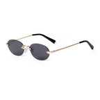 SORVINO Fashion Rimless Oval Sunglasses 2026 Women Men 90s Brand Designer Brown Frameless Shades Sun Glasses Clear Lens Eyewear