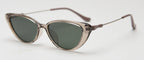 Peekaboo small frame sunglasses polarized female TR90 retro sun glasses for women half metal uv400 brown green 2025 summer