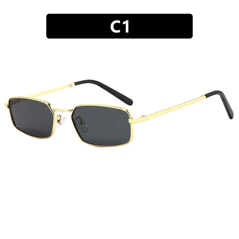 New Small Square Metal Women Sunglasses Brand Designer Men Sun Glasses Outdoor Travel Female Shades Lentes UV400