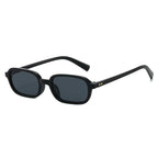SO&EI Retro Small Rectangle Sunglasses Women Fashion Rivets Orange Red Shades UV400 Men Punk Sun Glasses