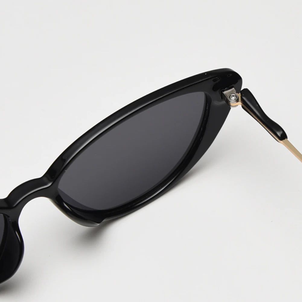 Peekaboo small frame sunglasses polarized female TR90 retro sun glasses for women half metal uv400 brown green 2025 summer