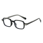 SO&EI Vintage Rectangle Rivets Sunglasses Women Fashion Green Shades UV400 Men Sun Glasses