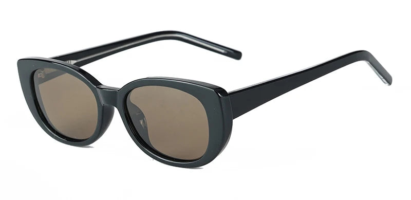 Peekaboo TR90 polarized sunglasses cat eye acetate brown black square sun glasses fashion women uv400 female gift items