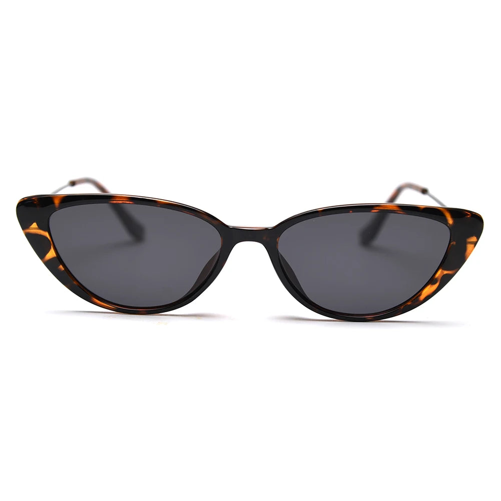 Peekaboo small frame sunglasses polarized female TR90 retro sun glasses for women half metal uv400 brown green 2025 summer
