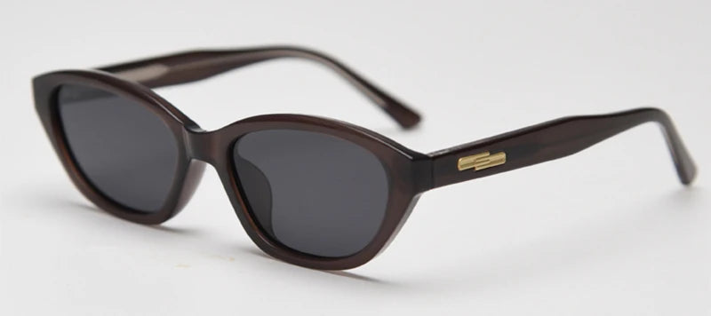 Peekaboo unisex cat eye sunglasses for women trendy TR90 polarized sun glasses for men acetate female uv400 black leopard 2025