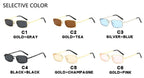 New Small Square Metal Women Sunglasses Brand Designer Men Sun Glasses Outdoor Travel Female Shades Lentes UV400