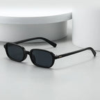 SO&EI Retro Small Rectangle Sunglasses Women Fashion Rivets Orange Red Shades UV400 Men Punk Sun Glasses