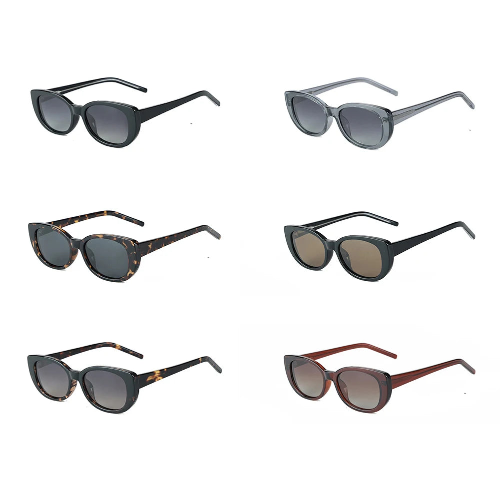 Peekaboo TR90 polarized sunglasses cat eye acetate brown black square sun glasses fashion women uv400 female gift items